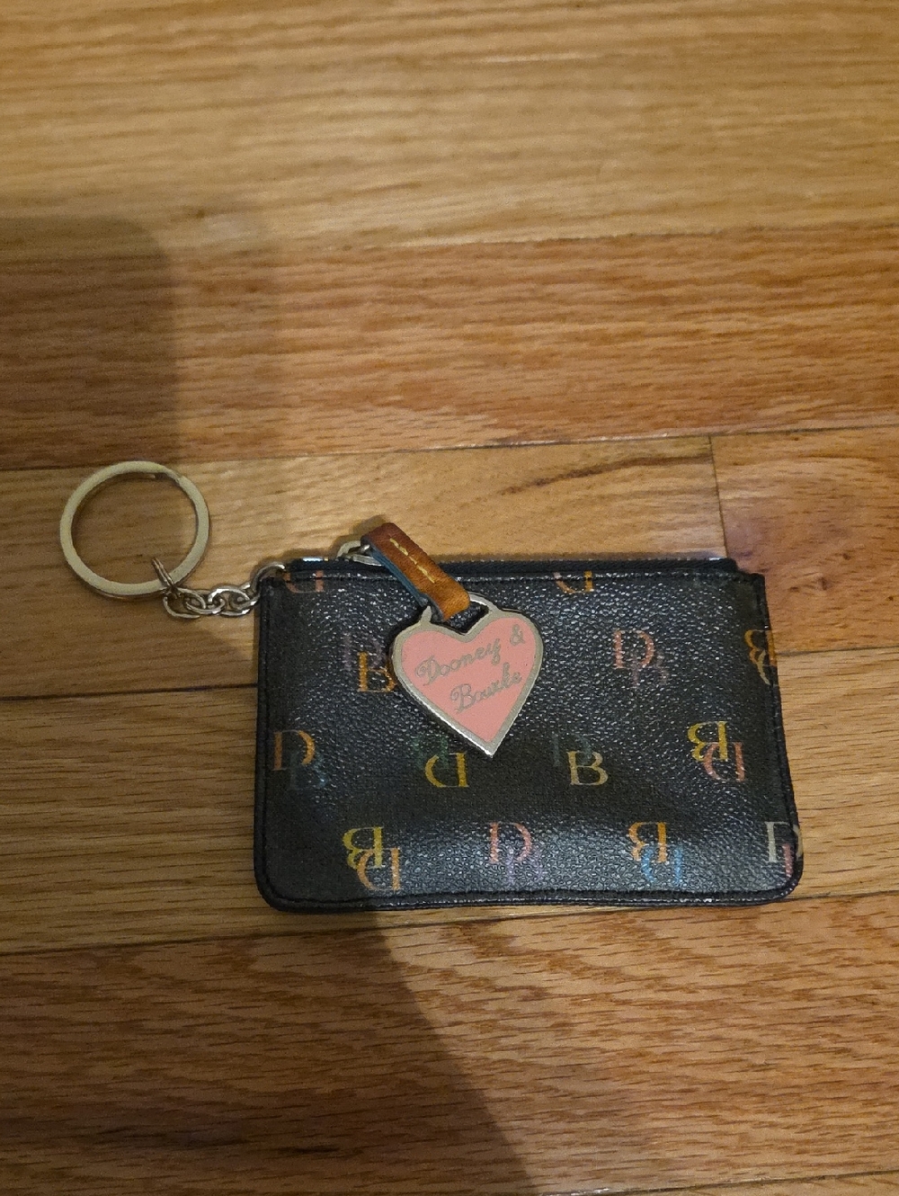 vintage Dooney & Bourke Rainbow Monogram Zip Pouch